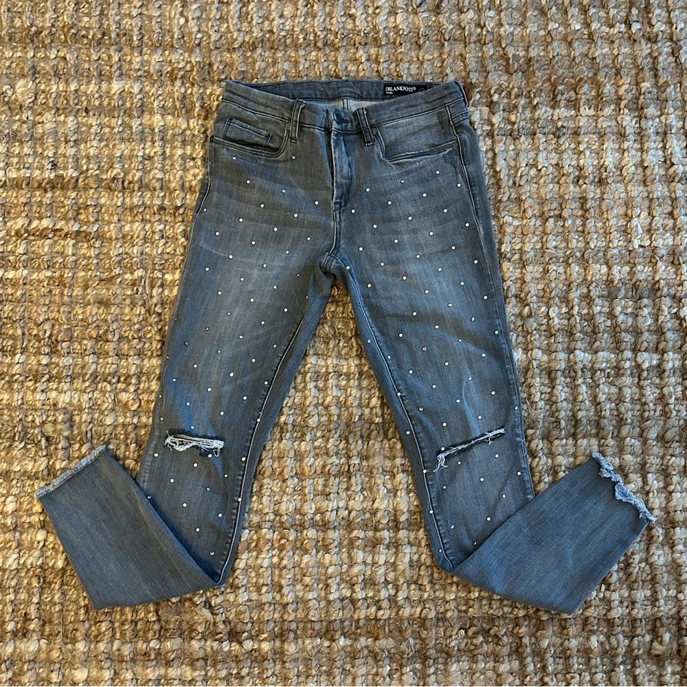 Blank NYC Studded Gray Ankle Jeans-size 27